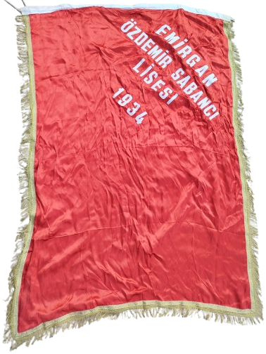 EMİRGAN OZDEMİR SABANCI LİSESİ 1934 YAZILI KENARLAR SACAKLI FLAMA