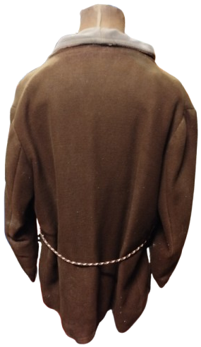 1940 ROPTESAMBIR EL DOKUMA KAHVE TONLARDA UC CEPLİ İP KUSAKLI KLASIK MODEL