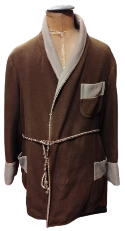 1940 ROPTESAMBIR EL DOKUMA KAHVE TONLARDA UC CEPLİ İP KUSAKLI KLASIK MODEL