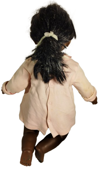 ZENCİ BEBEK ELLER AYAKLAR KAFA KISMI KAUCUK DİGER KISIMLAR KUMAS GOZLER HAREKETLİ