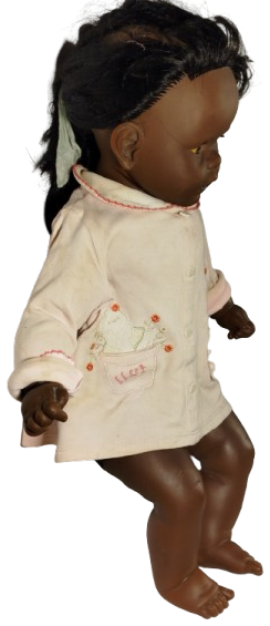 ZENCİ BEBEK ELLER AYAKLAR KAFA KISMI KAUCUK DİGER KISIMLAR KUMAS GOZLER HAREKETLİ