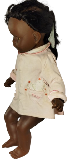 ZENCİ BEBEK ELLER AYAKLAR KAFA KISMI KAUCUK DİGER KISIMLAR KUMAS GOZLER HAREKETLİ