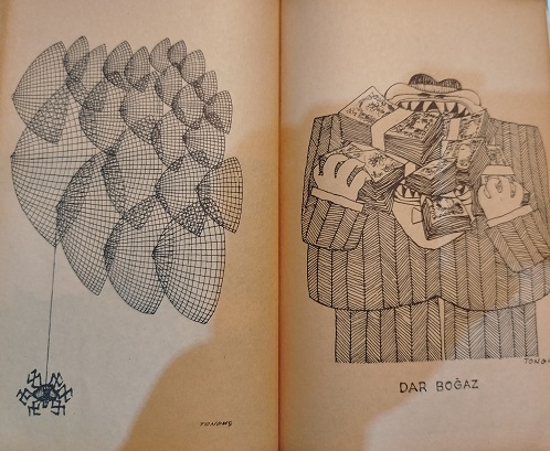 TONGUC YASAR KARİKATUR ALBUMU  METİS YAYINLARI İLK BASKI  NISAN 1983