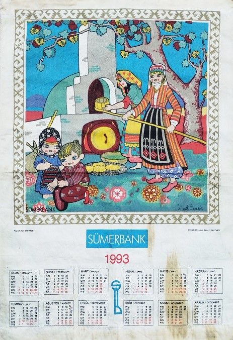 1993 SUMERBANK  BEZ TAKVİM ESKİSEHİR BASMA SANAYİ İSLETMESİNDE HAZIRLANMISTIR UZERİNDE RES,İM İSMAİL ERVERDİ 