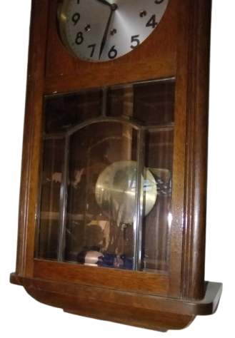 1940 JUNGHANS ALMAN SARKACLI CEYREK GONK CALAR ANAHTAR KURMALI MEKANİK AHSAP MASİF KASA DUVAR SAATİ