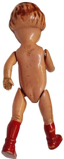 1920 EDİ GERMANY 16 BEYBİ TOYS  MİKA OYUNCAK BEBEK KIRMIZI CİZMELİ ELLER KOLLAR HAREKETLİ