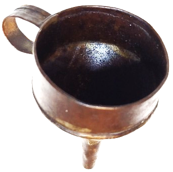 1950 GALVANİZ METAL EL YAPIM KULPLU KUCUK BOY HUNİ