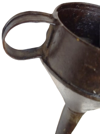 1950 GALVANİZ METAL EL YAPIM KULPLU KUCUK BOY HUNİ