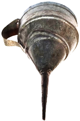 1950 GALVANİZ METAL TAMAMI  EL YAPIM KULPLU KUCUK BOY HUNİ