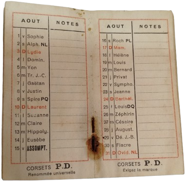 1913 CORSETS CEP İCİN TASARLANMIS KUCUK BOYDA NOT DEFTERİ 