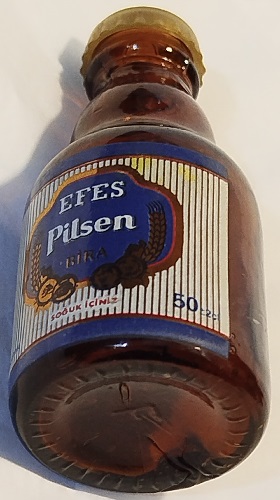 EFES PİLSEN BİRA SİSESİ FORMUNDA ETİKETLİ KAPAKLI TUZLUK 
