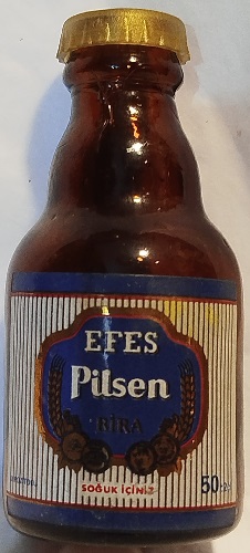 EFES PİLSEN BİRA SİSESİ FORMUNDA ETİKETLİ KAPAKLI TUZLUK 