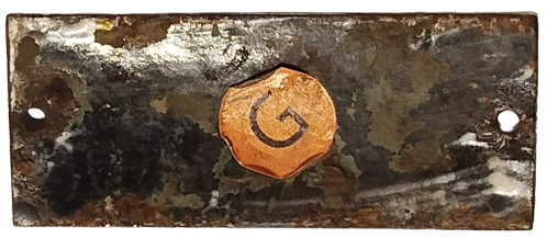 1950 ESKİ EMAYE HAVA GAZI  ABONELİK NUMARASI 28625  BİNA KAPISINA CAKILARAK KULLANILAN