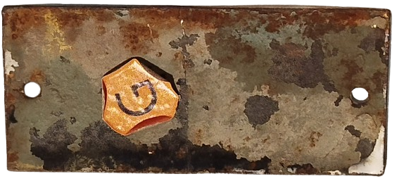 1960 ESKİ EMAYE ELEKTİRİK ABONELİK NUMARASI BİNA KAPISINA CAKILARAK KULLANILAN EMAYE ETİKET