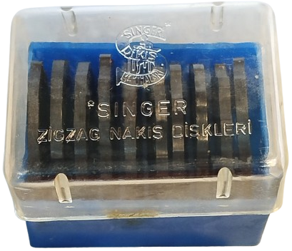 SİNGER ZİGZAG NAKIŞ MAKİNESİ NAKIŞ DİSKLERİ MİKA ORJİNAL KUTUSUNDA 10 ADET
