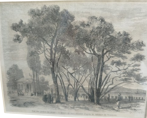 1858 CONSTANTİNOPLE HALİCDE YAPILACAK FABRİKAYA HALKLA BİR OLAN YENİCERİ İSYANI GRAVUR BASKI 