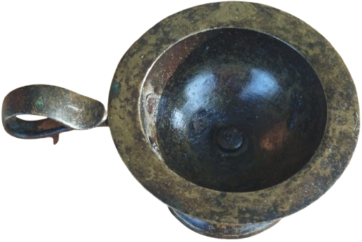 SÜLEYMANİYE  EL YAPIM İŞİ BRONZ NARGİLE KIVRIK TAŞIMA KULPLU KÖMÜR TASIMA KÖZLUK