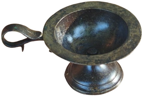 SÜLEYMANİYE  EL YAPIM İŞİ BRONZ NARGİLE KIVRIK TAŞIMA KULPLU KÖMÜR TASIMA KÖZLUK