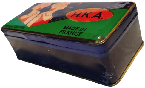 MARQUE DEPOSEE H.K.A  TOBACCO TENEKE BAYANLAR İCİN HAZIRLANMIS SIGARA TUTUN KUTUSU FRANSIZ