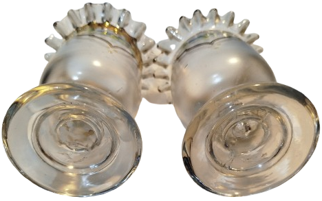 OSMANLI BEYKOZ AYAKLI KASIKLIK CİFT ALTIN EL CEKME UZERİ EL SICAK MİNE BOYAMA AGIZ KISMI MARUL