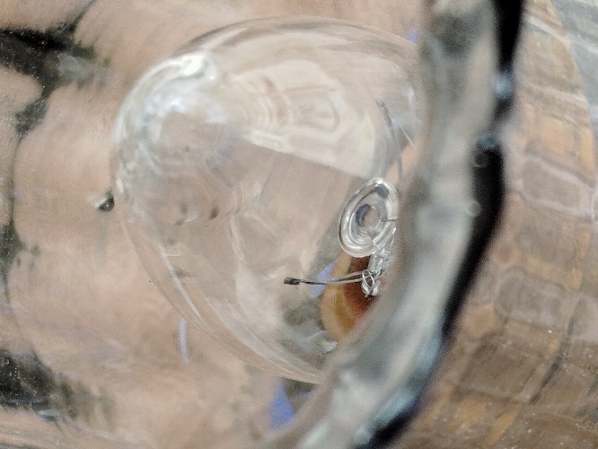 OSMANLI PORSELEN DEPOLU GAZ LAMBASI UZERİ MİNELİ  EL BOYAMA