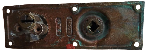 RUSSWIN 4225 BRONZ KAPI KİLİDİ KARSILIGI CİFT TOKMAK  TOPUZLU CEVİRMELİ KOL