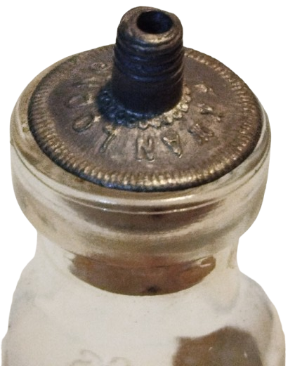 1900 MINYAK ANGIN CAP SING  KWAN LOONG OIL MANTAR KURSUN TIPALI CAM İLAC ŞİŞESİ İCİ BOS