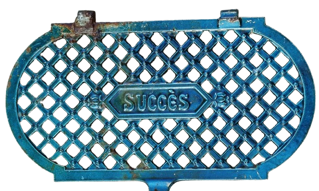 1930 S.DEMOULIN FARCIENNES DOKME DEMİR EMAYE KAPLAMA KOMUR SOBA KAPAGI KIRIKSIZ BELCİKA