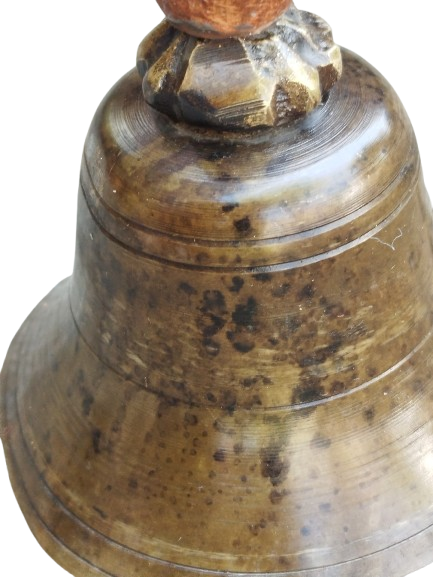 1950 BRONZ AHSAP SAPLI SALLAMA ZİL OKULLARDA VE SOKAK SEYYAR SATICILARI KULLANIR