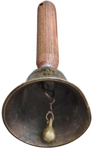 1950 BRONZ AHSAP SAPLI SALLAMA ZİL OKULLARDA VE SOKAK SEYYAR SATICILARI KULLANIR