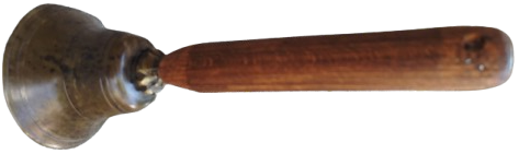 1950 BRONZ AHSAP SAPLI SALLAMA ZİL OKULLARDA VE SOKAK SEYYAR SATICILARI KULLANIR