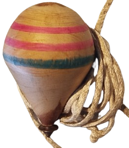 1960 EYUP EL TORNASINDA YAPILMIS ŞİMSİR TOPAC KAYTANIYLA BİRLİKDE OYUN TOPACI