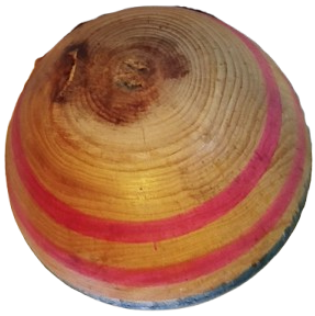 1960 EYUP EL TORNASINDA YAPILMIS ŞİMSİR TOPAC KAYTANIYLA BİRLİKDE OYUN TOPACI