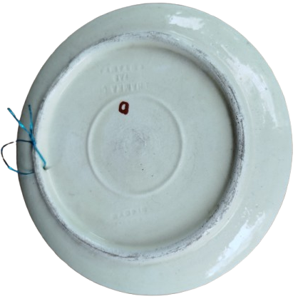 1950 KUTAHYA ELHAMRA CİNİ TAMAMI EL CEKME EL BOYAMA İCERSİNDE MASALLAH YAZMAKTADIR