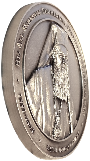 1991 2016 YILLARINDA İSTANBULDA RUM ORTODOKS  EKUMENİK PATRİK BARTHELOMOS BRONZ MADALYA 