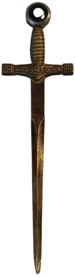 ZARF MEKTUP ACACAK PİRİNC  KILIC  FORMUNDA UZERİ FUL KABARTMA İŞLEME 