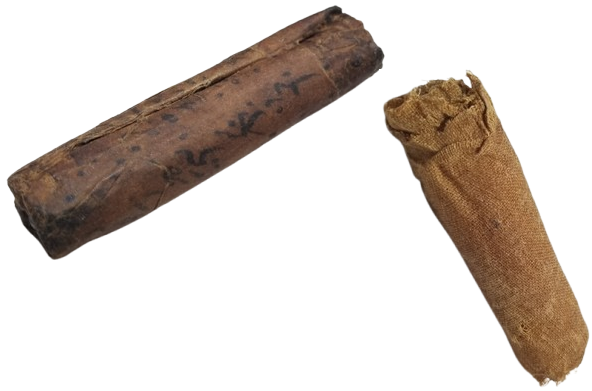 1850 OSMANLI DÖNEMİ NADİR DERVİŞ TILSIMI İÇ VE DIŞ BALMUMU BEZLERİ İLE SARILMIS EL YAZMA NADİR DERVİŞ TILSIMI