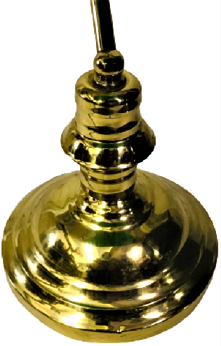 BANKER MASA LAMBASI KOMPLE SARI RENKDE METAL GÖVDE VE YUVARLAK AYAK MASA USTU  AYDINLATMA KIRILMAZ SAPKALI