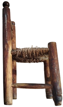 1950 EYUP OYUNCAK TAMAMI EL YAPIM  AHSAP HASIR ORGULU OYUNCAK COCUK SANDALYE 