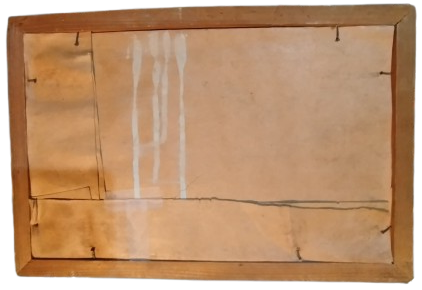 OSMANLI DONEMİ CAM ALTI CALIŞMA ORJINAL CAMLI  AHSAP CERCEVESİNDE