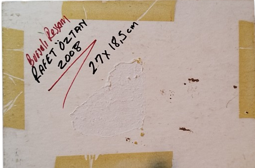 2008 RAFET ÖZTAN İMZALI KARTON UZERİ YAGLI BOYA KIZ İSTANBUL BOGAZI VE KULESİ