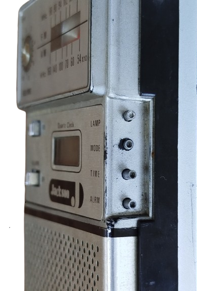 1970 JACKSON İKİ BANT DİJİTAL SAAT ALARM KURMALI  PİLLİ CEP RADYOSU 