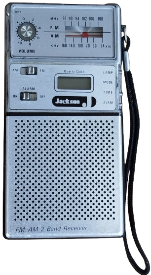 1970 JACKSON İKİ BANT DİJİTAL SAAT ALARM KURMALI  PİLLİ CEP RADYOSU 