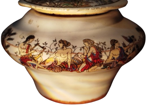 KOS HİPPOCRATES TIBBIN BABASI OLARAK BİLİNEN PORSELEN KAPAKLI KUTUSUNDA AFRODİZYAK KREM