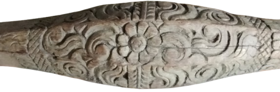 OSMANLI AHSAP UZERİ EL OYMA İSCİLİKLİ TEK PARCA MASIFDEN OYMALI GELİN TASIMA ASKI TAHTASI