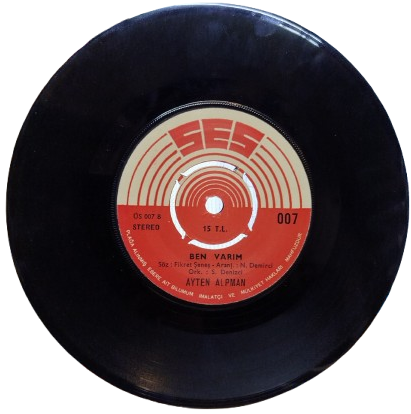 AYTEN ALPMAN  A- O SABAH  B- BEN VARIM İSTANBUL GELİSİM ORKESTRASI ORJINAL BASKI