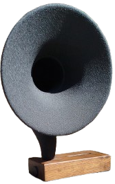 AKUSTIK GRAMOFON METAL BORU  AHSAP KAİDELİ İPONE CEP TELEFONU UYUMLU MUZİK SES YUKSELTİCİ