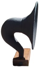 AKUSTIK GRAMOFON METAL BORU  AHSAP KAİDELİ İPONE CEP TELEFONU UYUMLU MUZİK SES YUKSELTİCİ