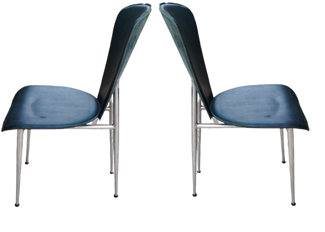 YESİL DERİ KAPLAMA ON ARKA SIRT KISMI KENARLAR DİKİŞLİ KROM METAL AYAK 4 ADET