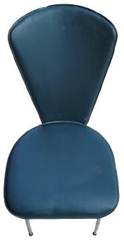 YESİL DERİ KAPLAMA ON ARKA SIRT KISMI KENARLAR DİKİŞLİ KROM METAL AYAK 4 ADET